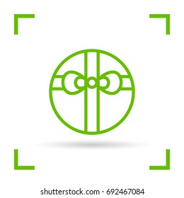 Gift box line vector icon