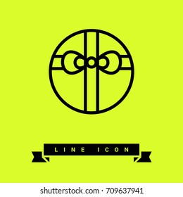 Gift box line vector icon