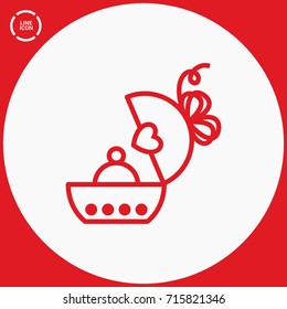 Gift box line vector icon