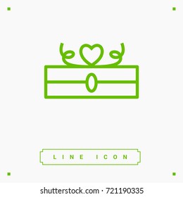 Gift box line vector icon