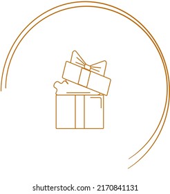 Gift box linear icon, outline vector sign, linear style pictogram isolated on white. Present symbol, logo illustration. Editable move. Perfect pixel