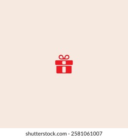 Gift Box logo icon flat vector design.