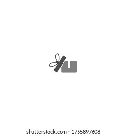 Plantilla de icono del logotipo del cuadro de regalo