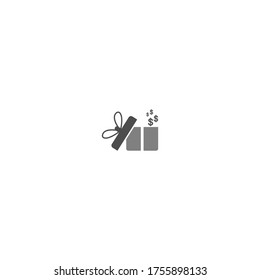 Gift box logo icon template