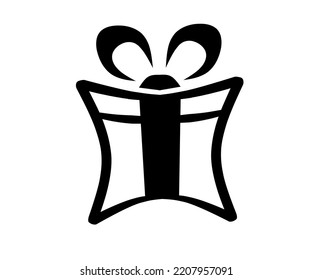 gift box logo icon vector