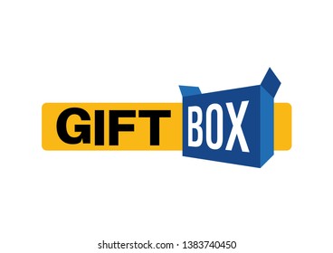 Gift box Logo Symbol Template Design Vector, Emblem, Design Concept, Creative Symbol, Icon - Vector
