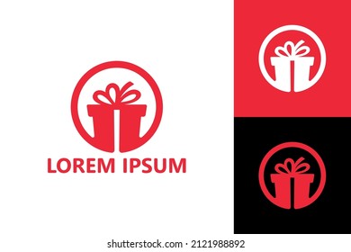 Vector de diseño de plantilla de logotipo de caja de regalo