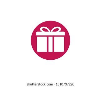 Gift Box logo template vector icon illustration design 