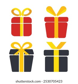 Gift Box Logo Vector Icon Template Illustration