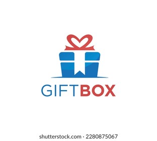 Geschenkbox-Logo, Vektorgrafik