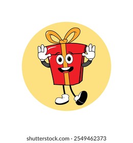 The gift box mascot is a cheerful and endearing character, designed to bring a sense of joy and excitement to any occasion