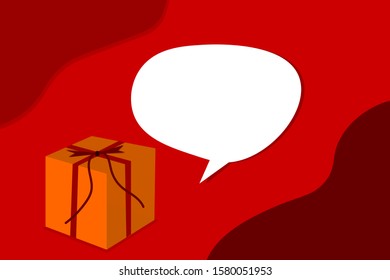 Gift box Merry Christmas background,Happy New year 2020