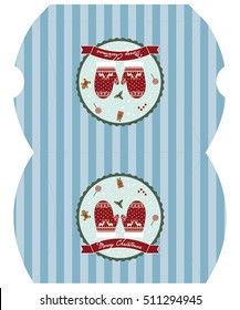 Gift box Merry Christmas template