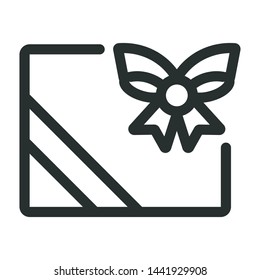 gift box - minimal line web icon. simple vector illustration. concept for infographic, website or app.