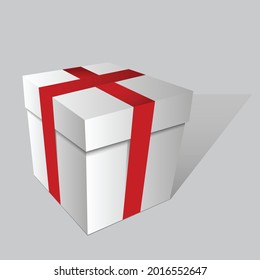Gift box mockup vector, editable size and colours.
