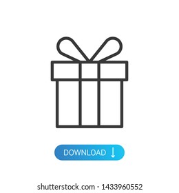 Gift box modern simple outline vector icon