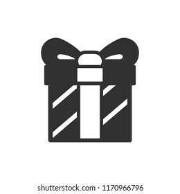 gift box. monochrome icon