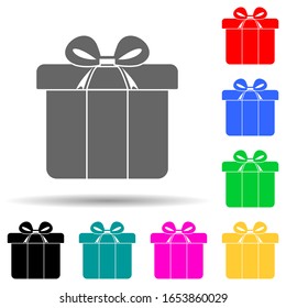 gift box multi color style icon. Simple glyph, flat vector of mother's day icons for ui and ux, website or mobile application