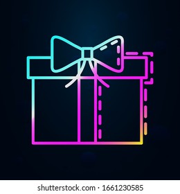 gift box in nolan style icon. Simple thin line, outline vector of birthday icons for ui and ux, website or mobile application
