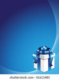 Caja de regalo en el fondo abstracto