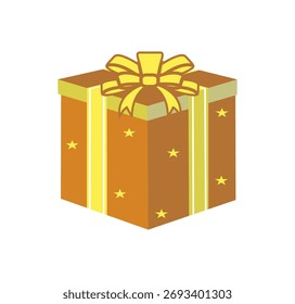 Caja de regalo con un arco de fondo blanco 
