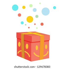 Gift box on isolated background. Vector design.