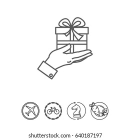 Gift box on palm