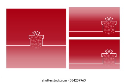 Gift box on red background vector icon or surprise box vector icon