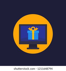 gift box on screen icon