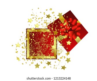 Gift box on top happy surprise