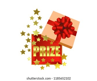 Gift box on top prize
