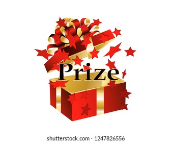 Gift box on top prize