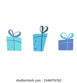 A gift box on a white background. New Year's Eve. Surprise. Christmas.