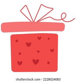 Gift in a box on a white background