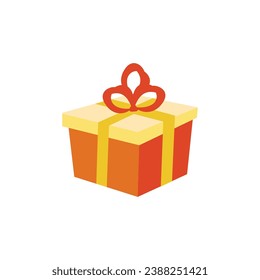 Gift box on white background