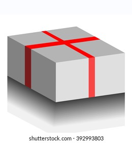 Gift box on white background.