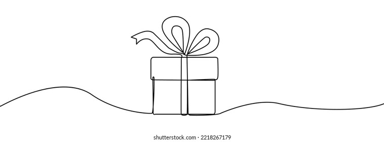 Gift box one line