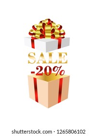 Gift box open Big sale -20%