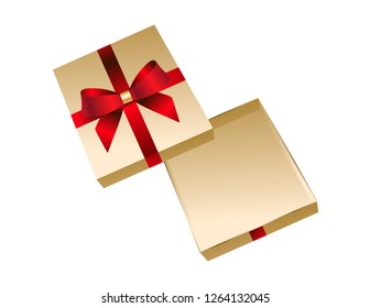 Gift box open empty