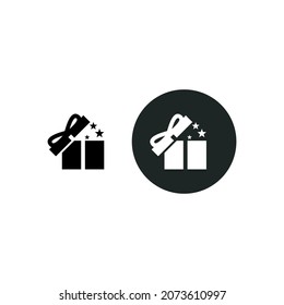 Icono de apertura de caja de regalo aislado de diseño sólido