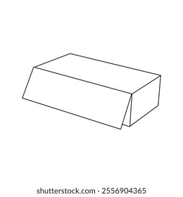 gift box, open gift box icon set in line style vector, open package trendy flat style.