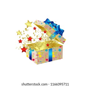 Gift box open surprise