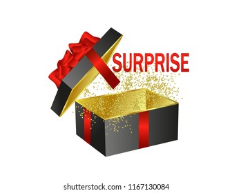 Gift box open surprise