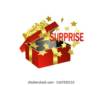 Gift box open surprise
