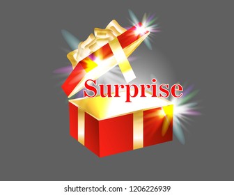 Gift box open surprise