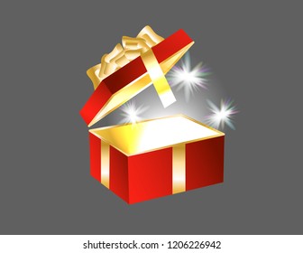 Gift box open surprise