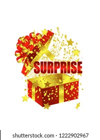 Gift box open surprise