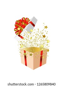 Gift box open surprise