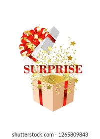Gift box open surprise