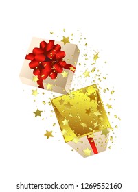 Gift box open surprise